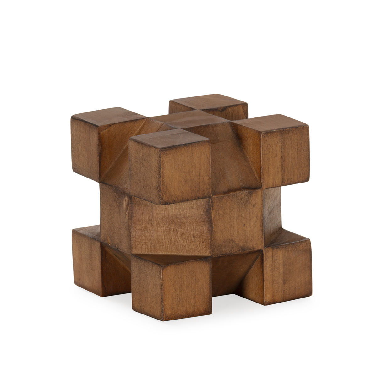 Figura 10x10x10 Madera de Abedul -- Marrón