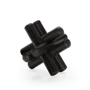 Figura 10x10x10 Madera de Abedul -- Negro