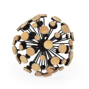 Figura 17x17x17 Metal/Madera Negro/Natural