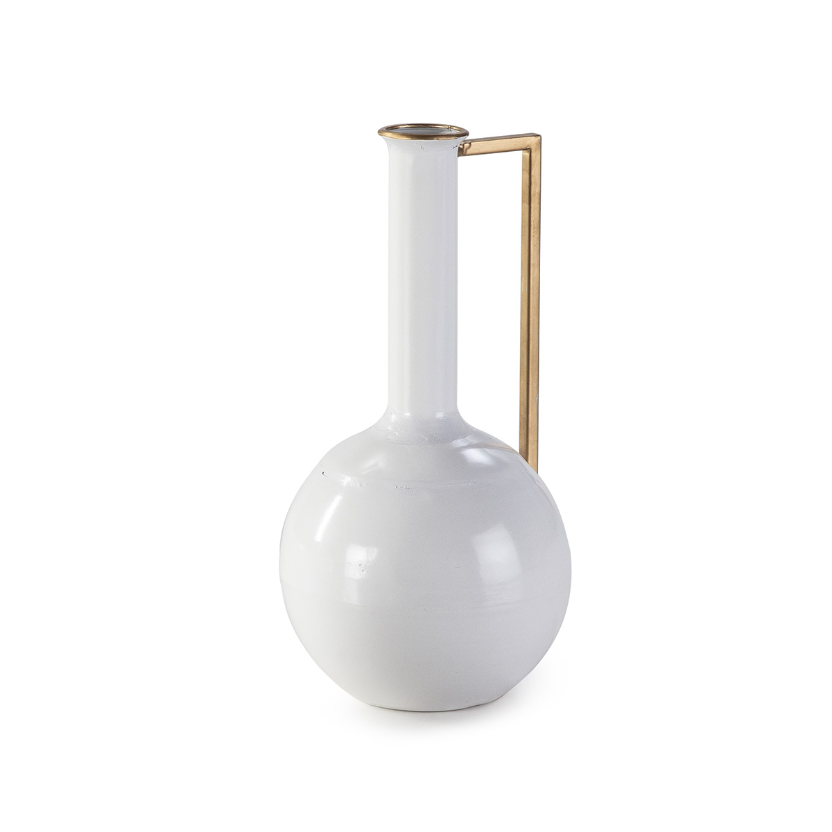Figura 17x17x31 Metal Blanco/Dorado