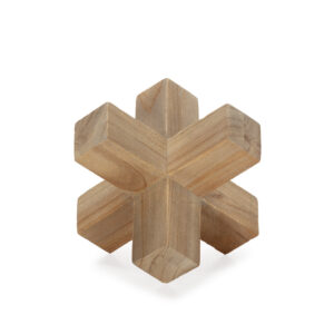 Figura 18x18x18 Madera de Pino -- Blanco Lavado