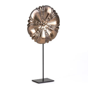 Figura 31x10x61 Cerámica Marrón/Metal Negro