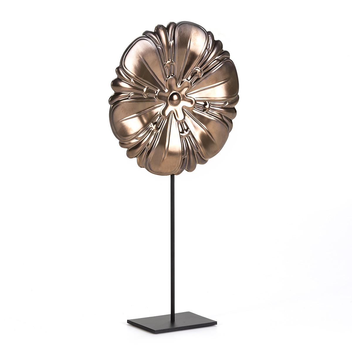 Figura 31x10x61 Cerámica Marrón/Metal Negro