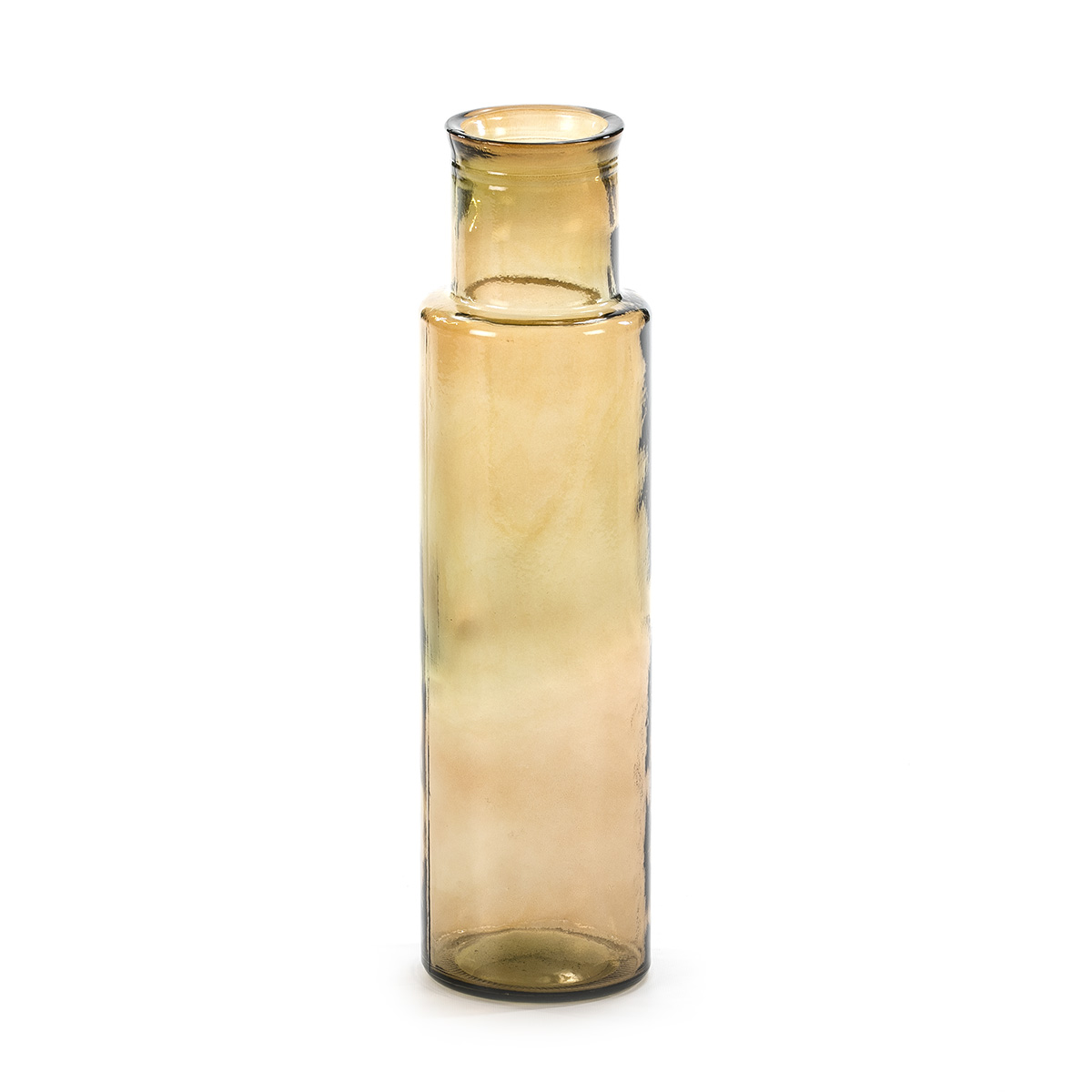 Jarrón 14x14x55 Cristal Marrón