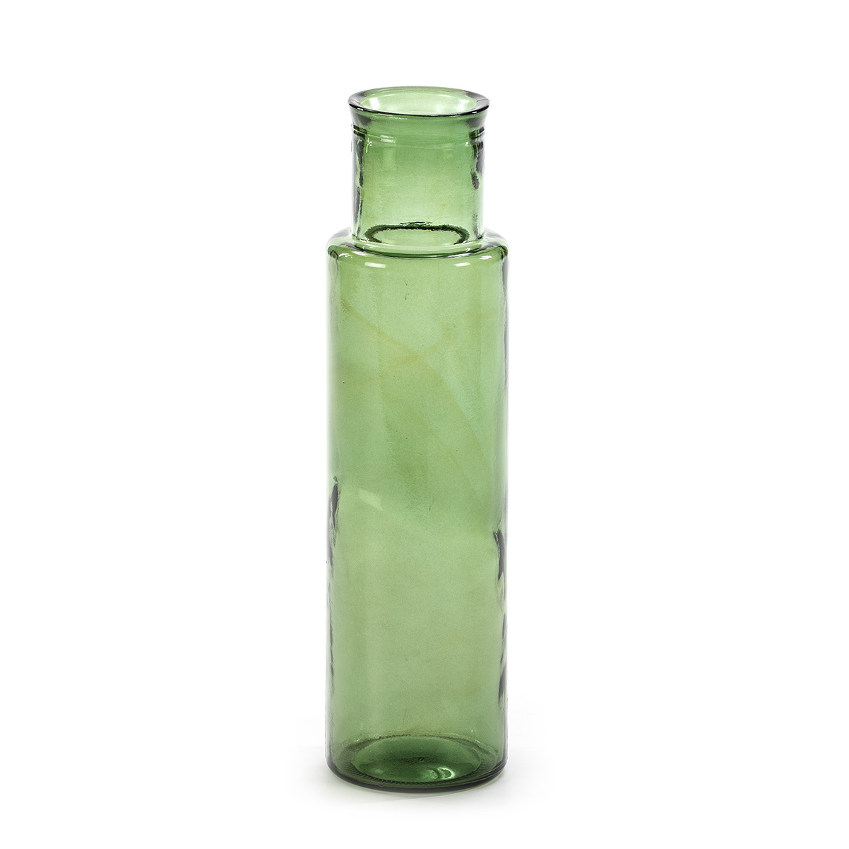 Jarrón 14x14x55 Cristal Verde