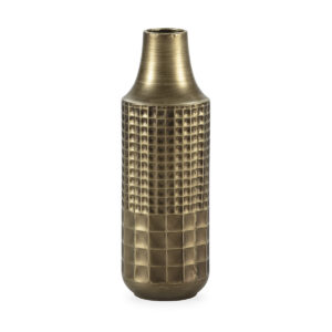 Jarrón 16x16x45 Metal -- Dorado