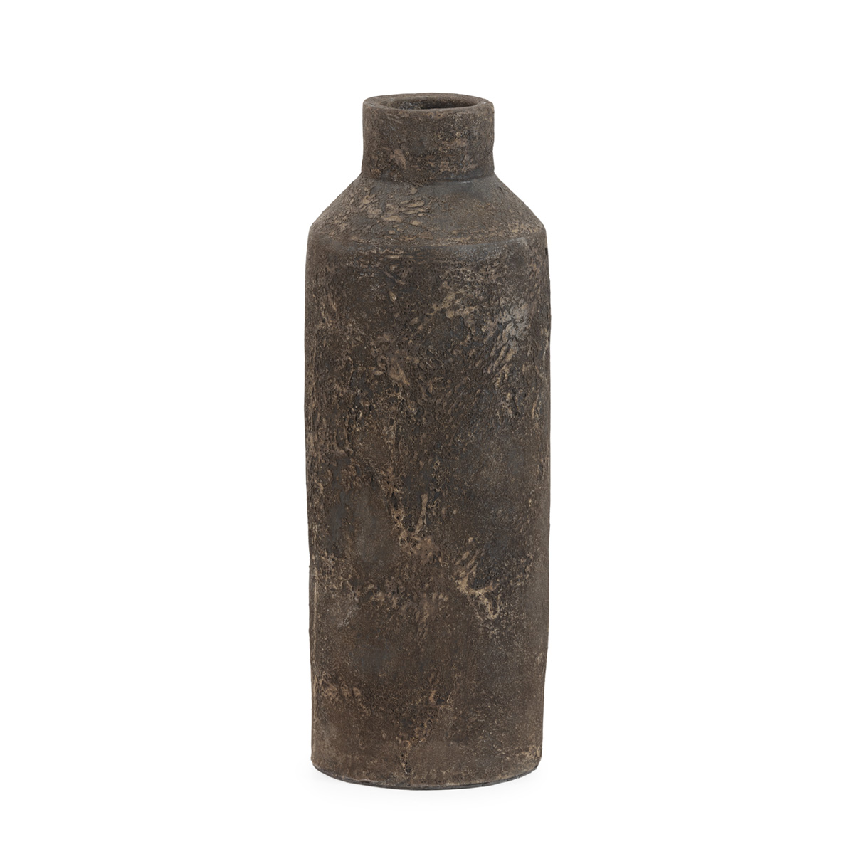 Jarrón 16x16x51 Terracota -- Negro Envejecido
