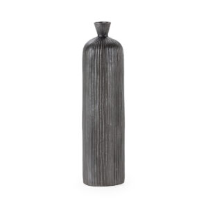 Jarrón 18x18x69 Aluminio -- Plata Antique