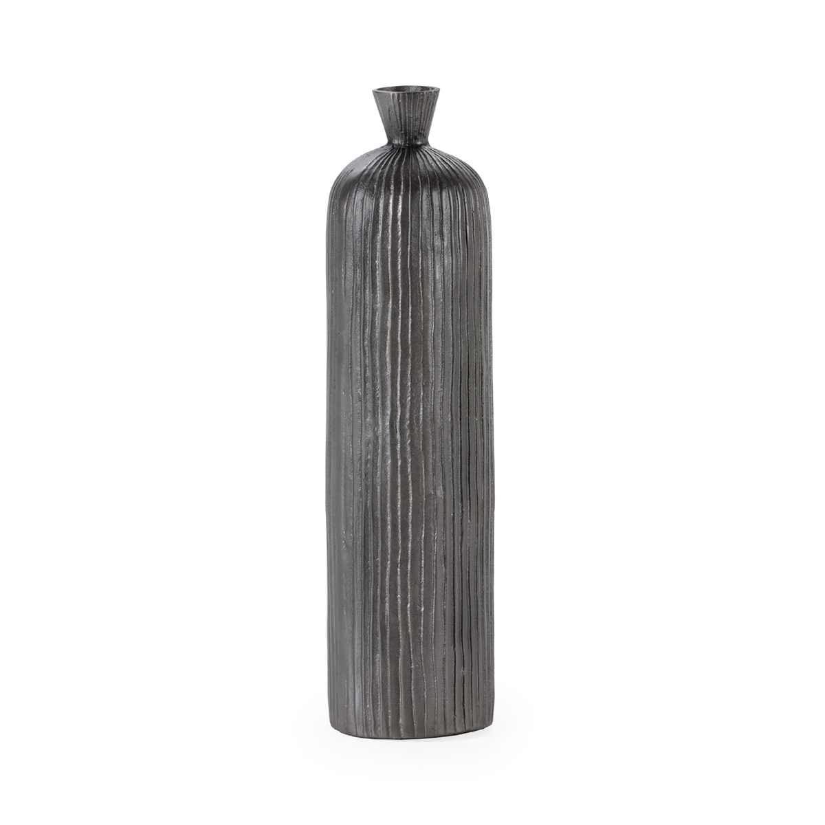 Jarrón 18x18x69 Aluminio -- Plata Antique