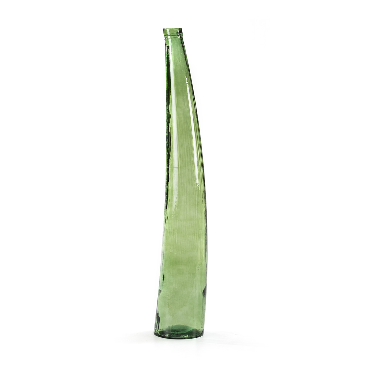 Jarrón 22x22x120 Cristal Verde