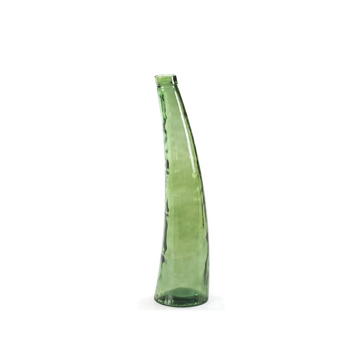 Jarrón 22x22x80 Cristal Verde