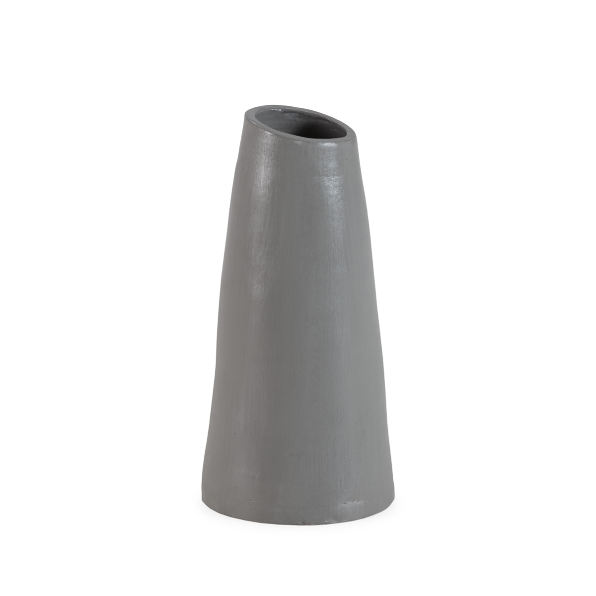 Jarrón 26x26x52 Terracota -- Gris