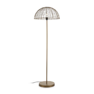 Lámpara de Pie 50x50x157 Alambre/Metal Dorado Antique