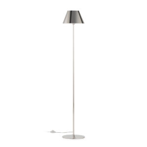 Lámpara de Pie con pantalla 25x20x153 Metal Nickel