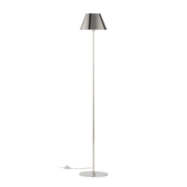 Lámpara de Pie con pantalla 25x20x153 Metal Nickel