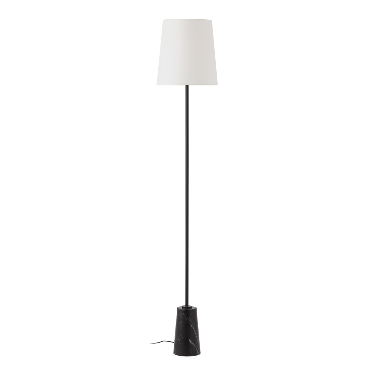 Lámpara de Pié sin pantalla 14x14x140 Mármol/Metal -- Negro