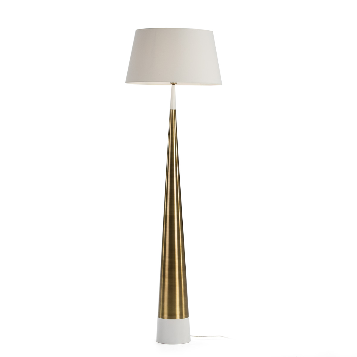 Lámpara de Pié sin pantalla 18x18x140 Metal Blanco/Dorado