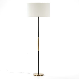 Lampara de Pie sin pantalla 24x24x140 Metal Dorado/Negro