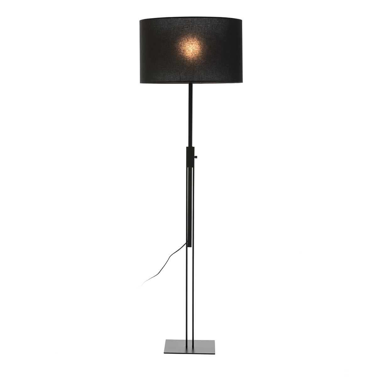 Lámpara de Pie sin pantalla 25x25x100/200 Metal Negro