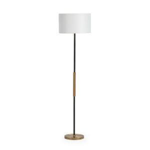 Lámpara de Pié sin pantalla 25x25x146 Metal -- Negro/Dorado