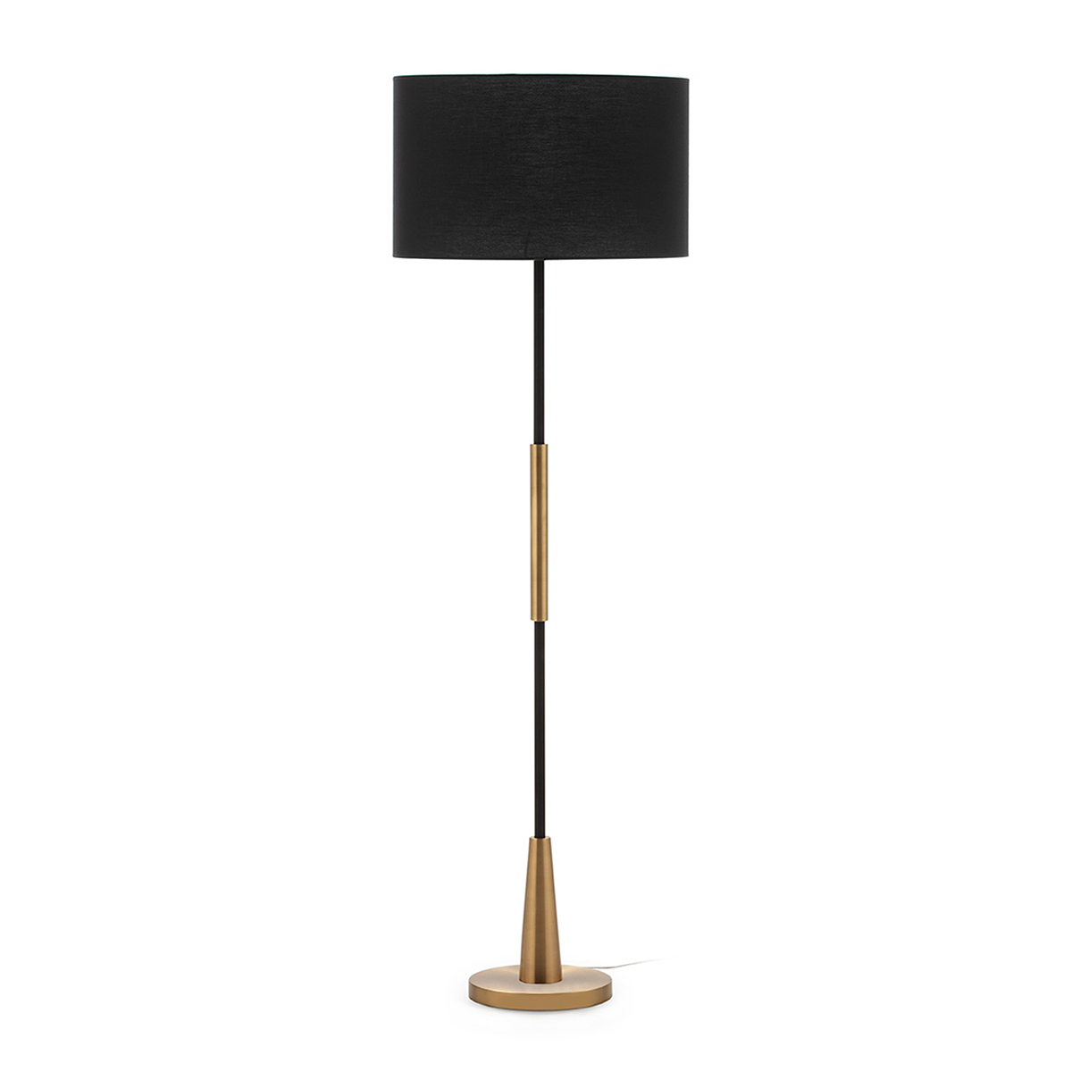 Lámpara de Pié sin pantalla 25x25x147 Metal -- Dorado/Negro