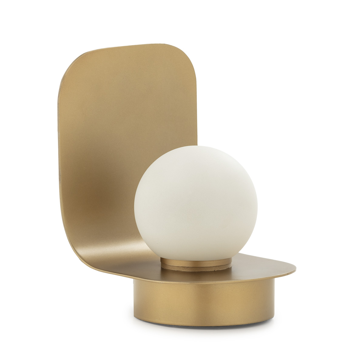 Lámpara de Sobremesa 15x13x19 Metal/Cristal -- Dorado/Blanco Escarcha