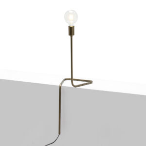 Lampara de Sobremesa 22x23x76 Metal Dorado