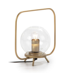 Lámpara de Sobremesa 29x15x28 Cristal/Metal Dorado