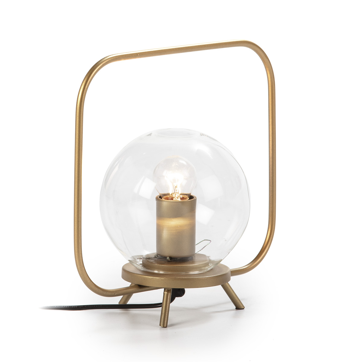Lámpara de Sobremesa 29x15x28 Cristal/Metal Dorado