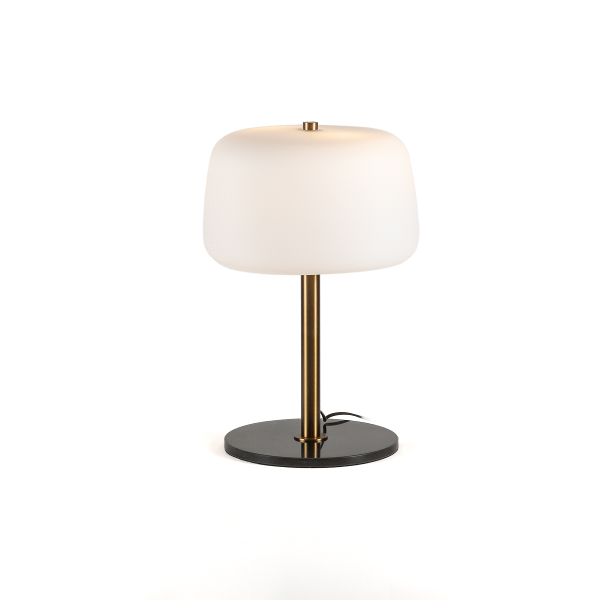 Lámpara de Sobremesa 33x33x50 Metal/Mármol/Cristal -- Dorado/Negro/Blanco