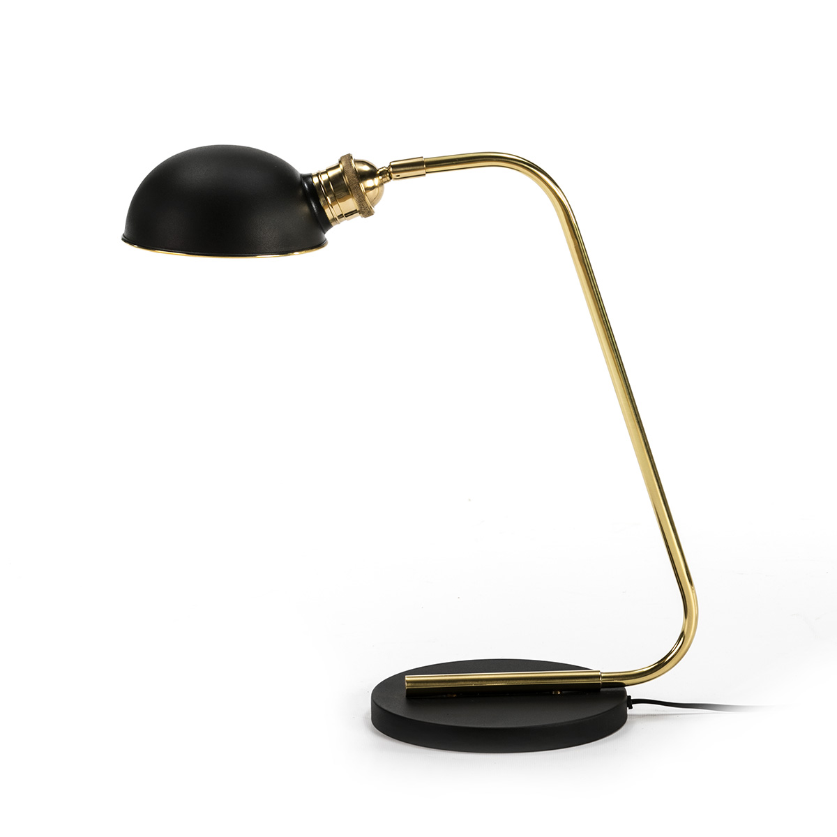 Lampara de Sobremesa 45x19x50 Metal Dorado/Negro