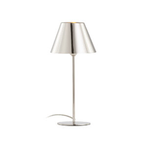 Lámpara de Sobremesa con pantalla 13x9x36 Metal Nickel