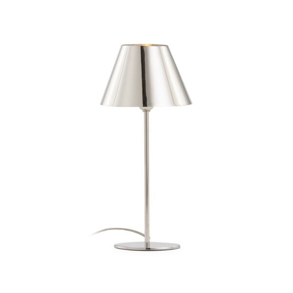 Lámpara de Sobremesa con pantalla 13x9x36 Metal Nickel