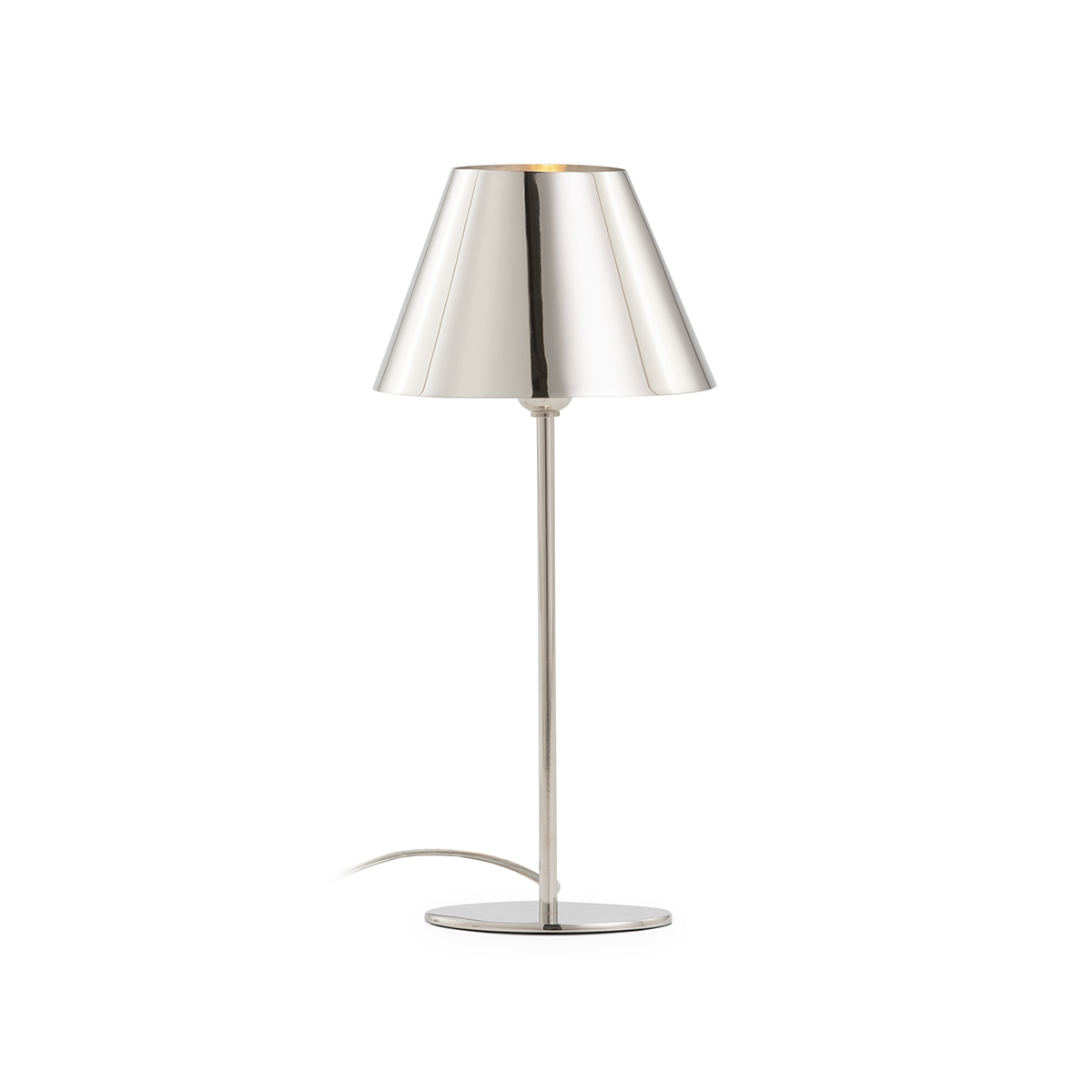 Lámpara de Sobremesa con pantalla 13x9x36 Metal Nickel