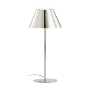Lámpara de Sobremesa con pantalla 15x11x45 Metal Nickel