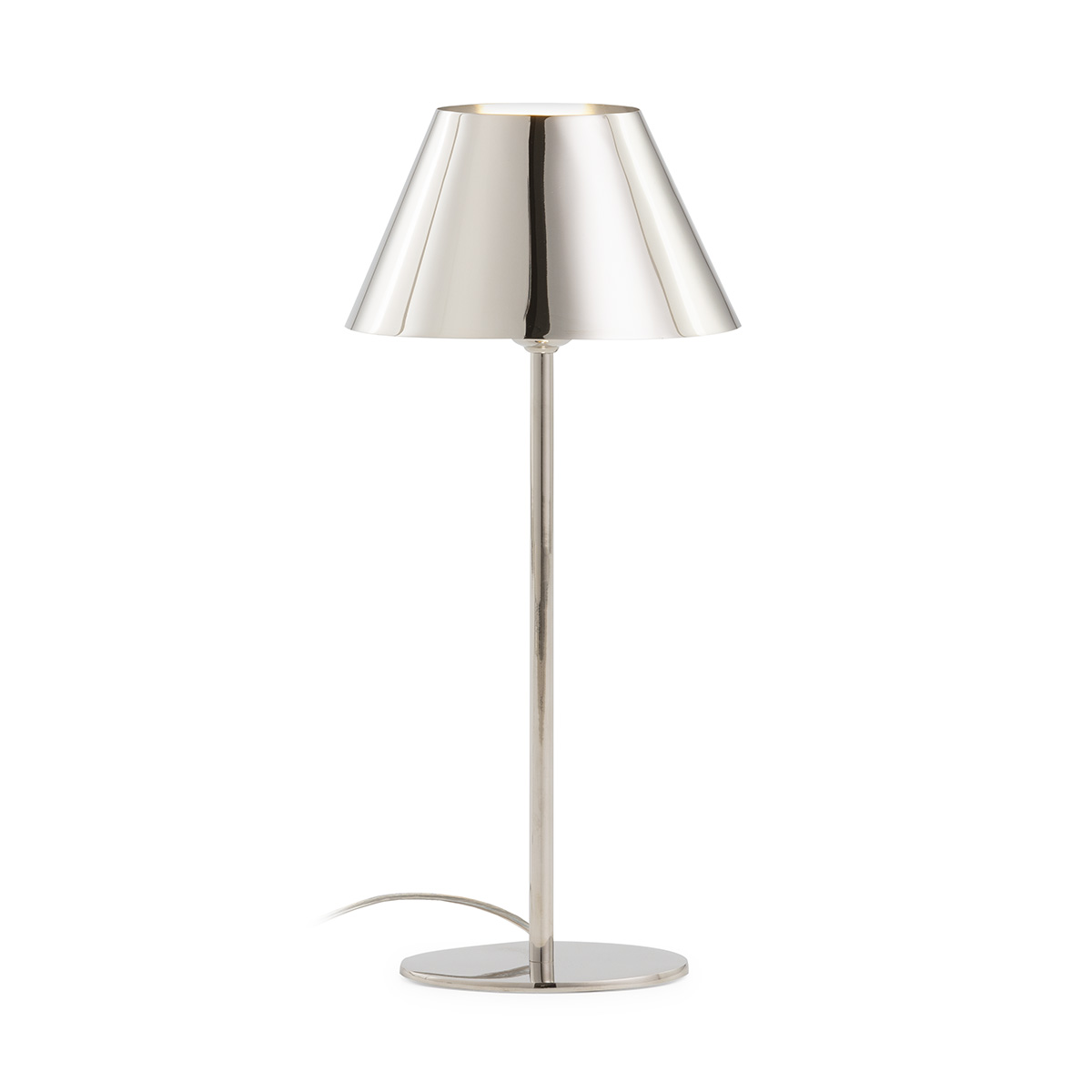Lámpara de Sobremesa con pantalla 15x11x45 Metal Nickel