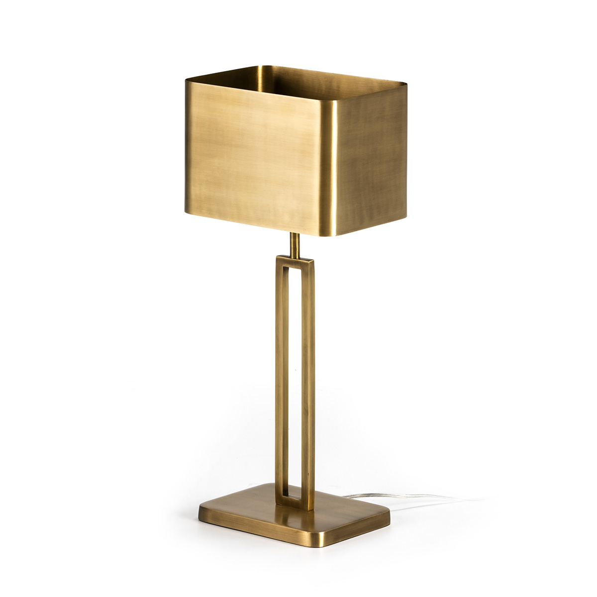 Lámpara de Sobremesa con pantalla 24x15x55 Latón -- Dorado