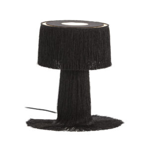Lámpara de Sobremesa con pantalla 25x25x38 Tela Negro