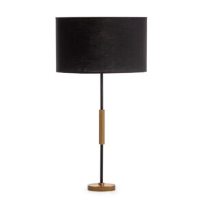 Lámpara de Sobremesa sin pantalla 12x12x60 Metal -- Dorado/Negro