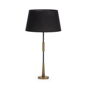 Lámpara de Sobremesa sin pantalla 12x12x60 Metal -- Dorado/Negro