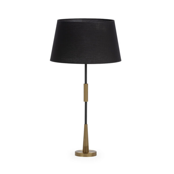 Lámpara de Sobremesa sin pantalla 12x12x60 Metal -- Dorado/Negro