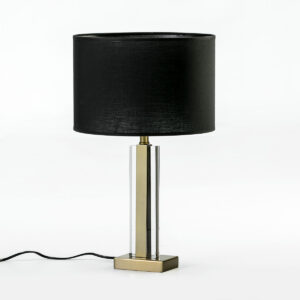 Lampara de Sobremesa sin pantalla 12x7x34 Metal Dorado/Acrilico Transparente