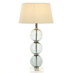 Lampara de Sobremesa sin pantalla 16x16x59 Acrilico/Metal/Cristal Azul
