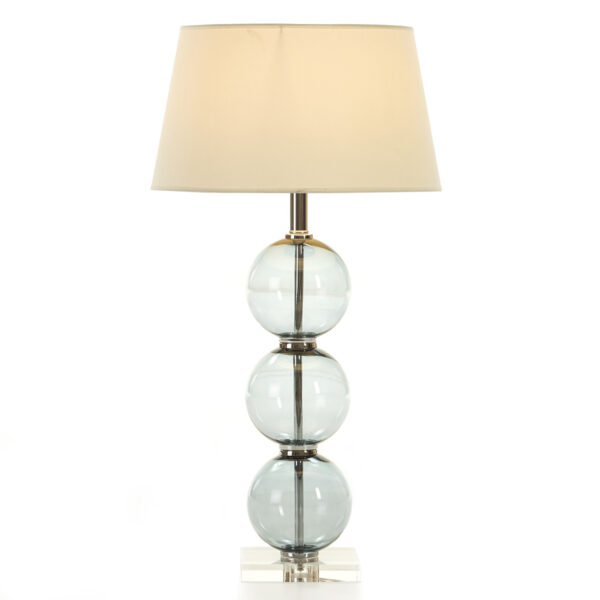 Lampara de Sobremesa sin pantalla 16x16x59 Acrilico/Metal/Cristal Azul