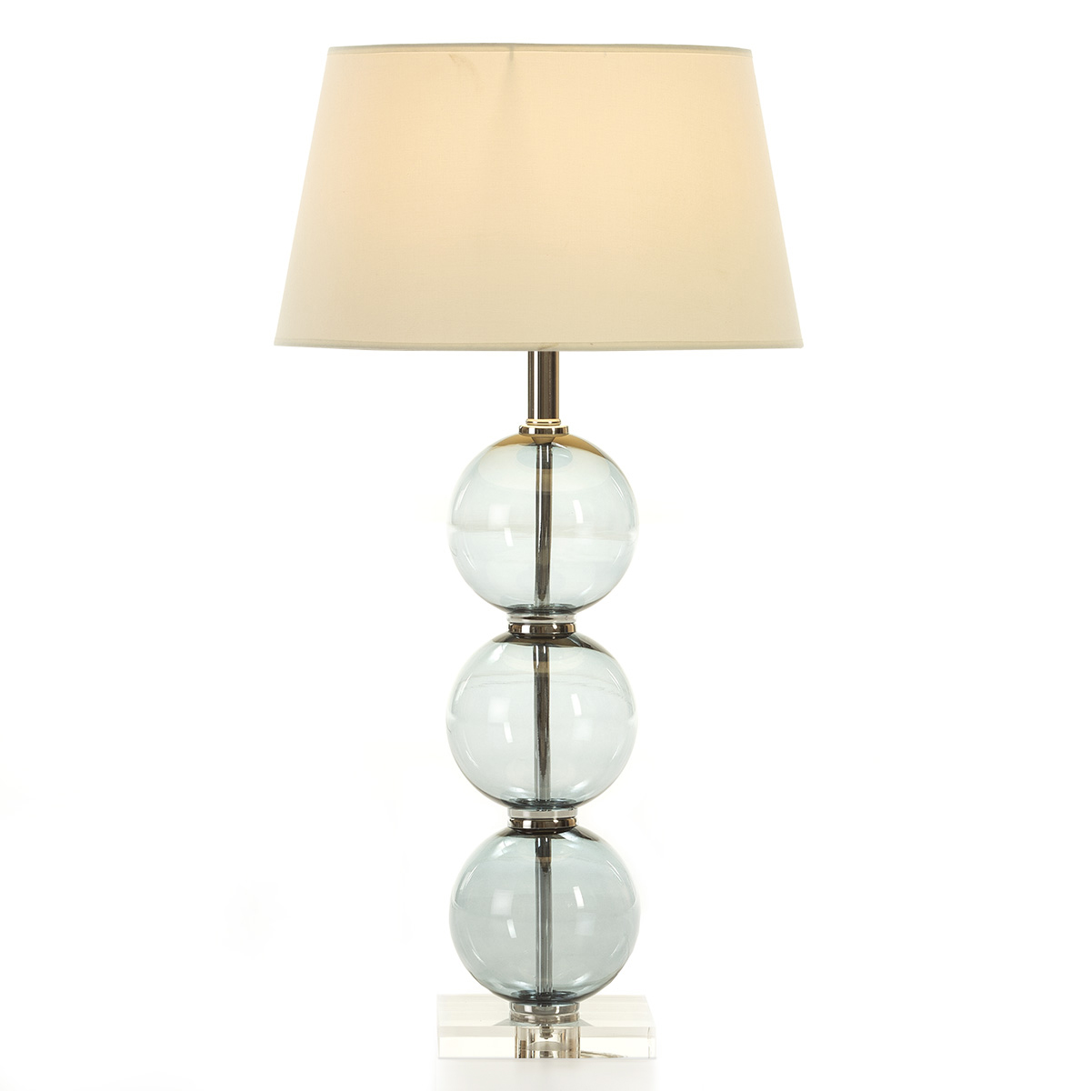 Lampara de Sobremesa sin pantalla 16x16x59 Acrilico/Metal/Cristal Azul