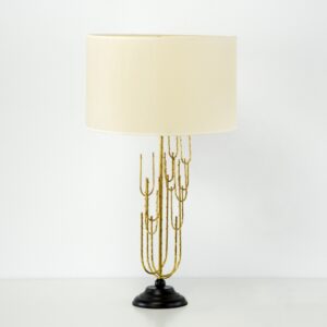 Lámpara de Sobremesa sin Pantalla 17x50 Metal Dorado
