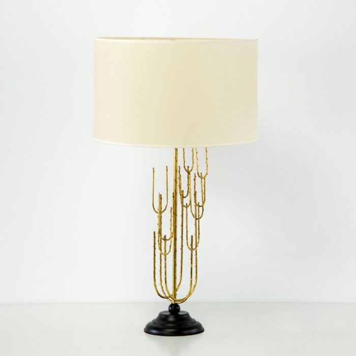 Lámpara de Sobremesa sin Pantalla 17x50 Metal Dorado