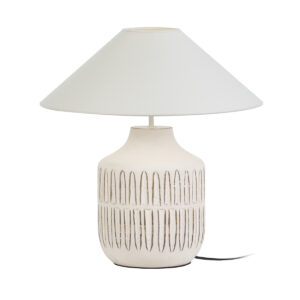 Lámpara de Sobremesa sin pantalla 25x25x42 Madera de Mango Blanco