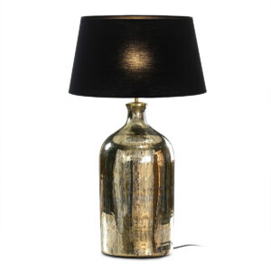 Lampara de Sobremesa sin pantalla 28x28x60 Cristal Oro Antique