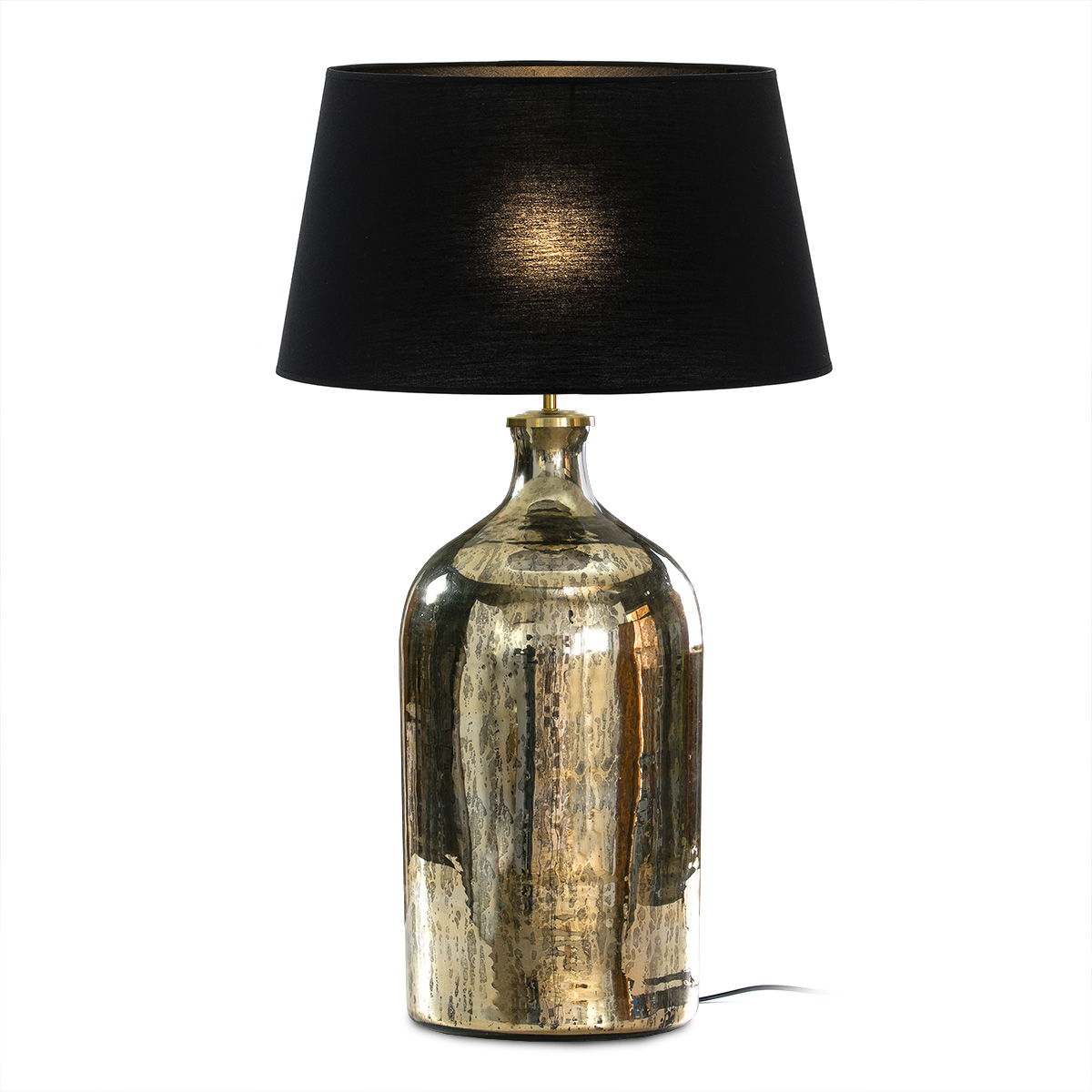 Lampara de Sobremesa sin pantalla 28x28x60 Cristal Oro Antique